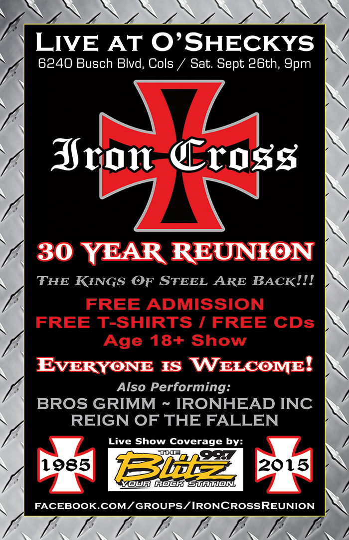 Iron Cross 30 Year Reunion live at O'sheckys September 26 2015